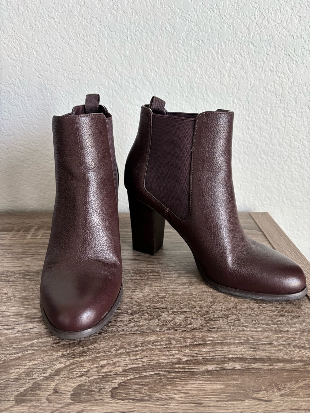 Michael Kors Women's Dark Brown Leather Block Heel Chelsea Boot - Picture 6 of 11